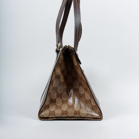 Gucci Beige Ebony GG Crystal Duchessa Tote - Picture 2 of 8